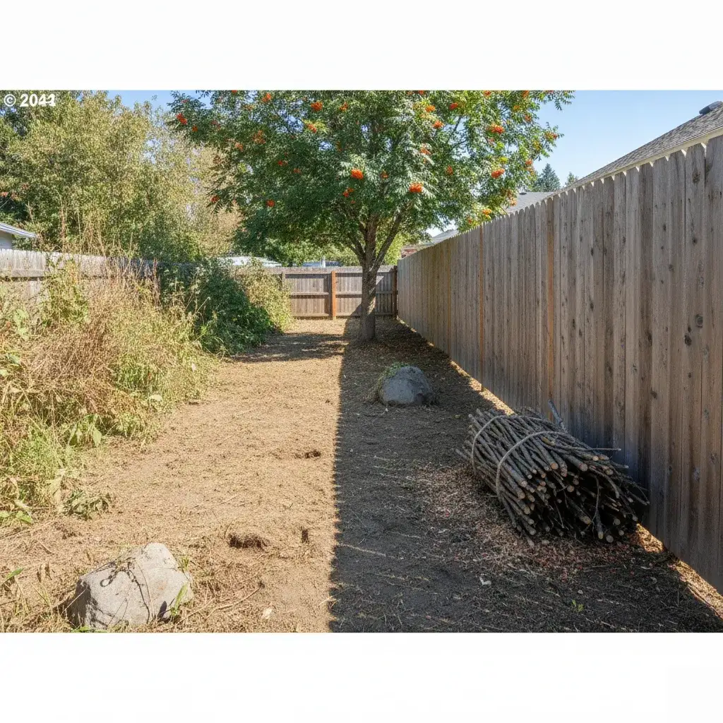 Cleared Denver yard after brush removal service completed